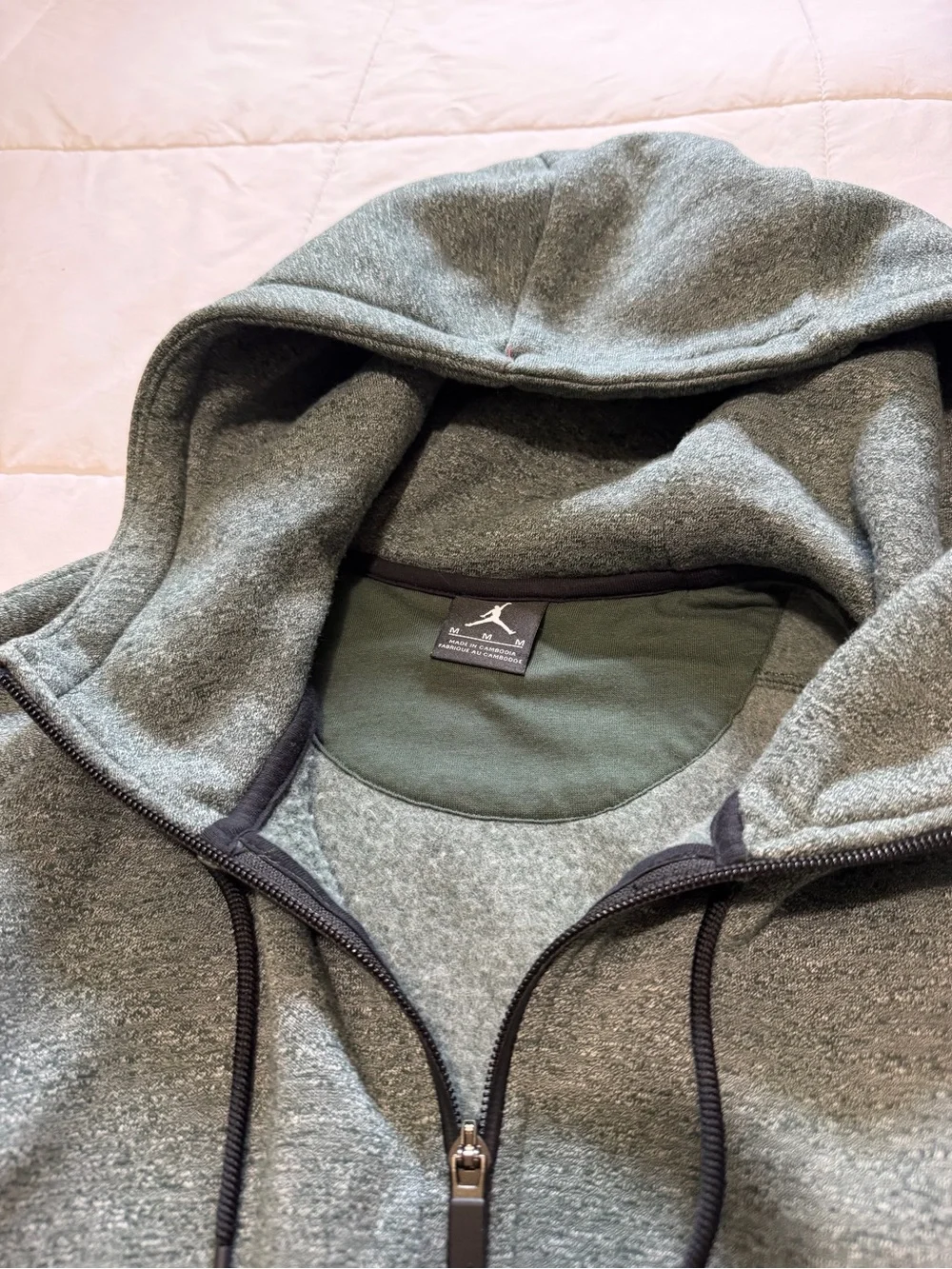 Nike Jordan Full-Zip Hoodies - Gray & Olive Green